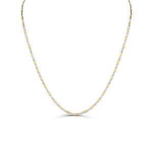 14K ITALIAN CHAIN #106 – 2 TONE 2MM 24inch 7.15GR